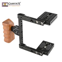 camvate dslr עץ ידית CAMVATE DSLR Video Camera קייג Rig מייצב עם ידית עץ (מימין) C1657 אביזרים הצילום במצלמה (4)