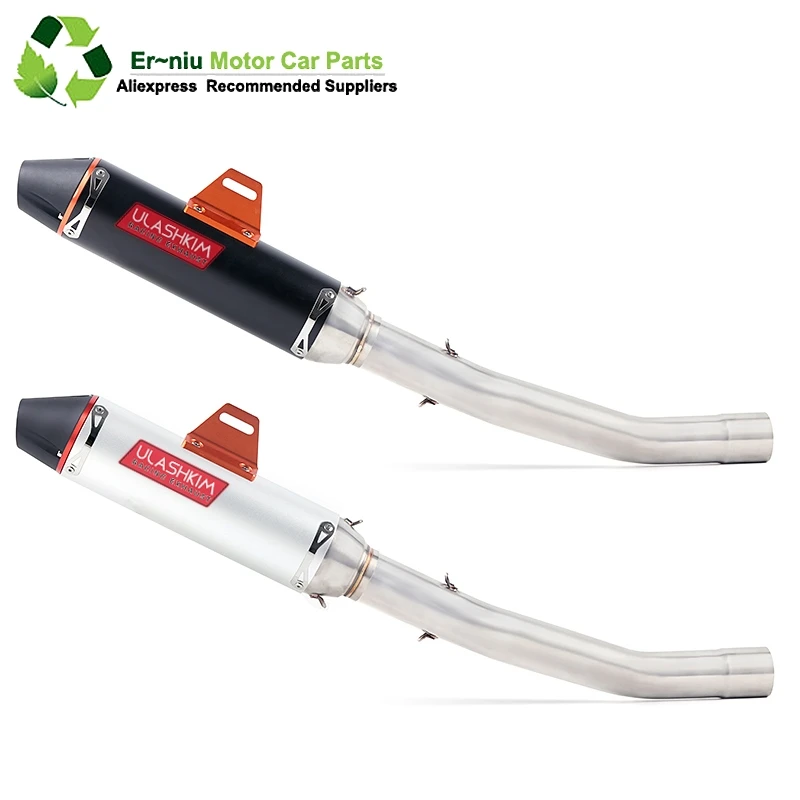 

ZX6R ZX-6R Motorcycle Exhaust Full system middle bend pipe + Muffler Slip-on for Kawasaki ZX-6R ZX6R 2008 to 2014