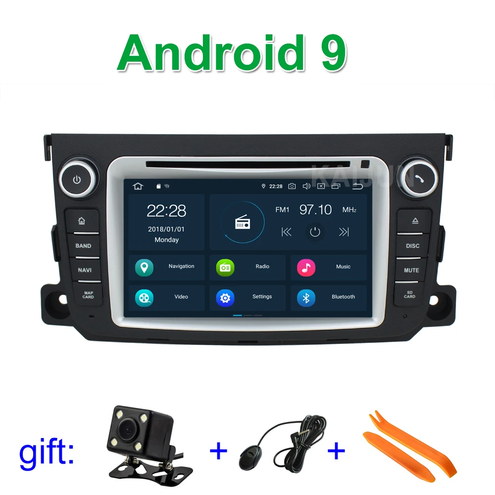 Android 9 Car DVD Player for MercedesBenz Smart Fortwo 2011 -2014 with GPS Radio BT WiFi Android 9 Car DVD Player for MercedesBenz Smart Fortwo 2011 -2014 with GPS Radio BT WiFi