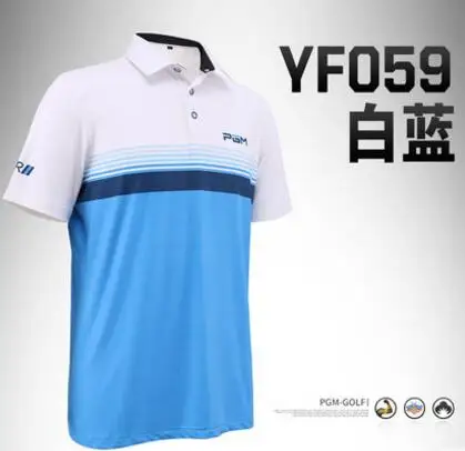 Дышащий быстрый сухой Гольф рубашка профессиональный открытый спортивная короткий рукав Футболка Для мужчин POLO Shirt - Цвет: Синий
