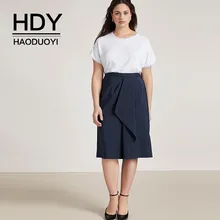 HDY Haoduoyi, западный стиль, для путешествий, асимметричная, модная, в полоску, тип H, легко сочетающаяся, удобная, летняя, Женская юбка-карандаш