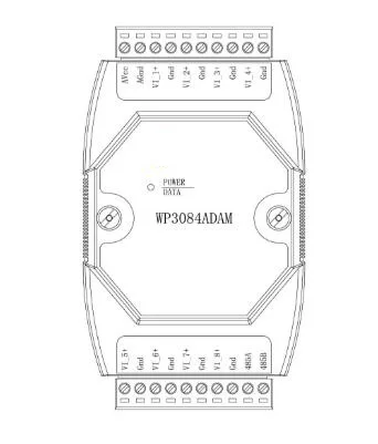 Цифровой вход и выход изолированный модуль 8DI/4RY RS485 с протоколом MODBUS RTU ptz-камеры WP8024ADAM