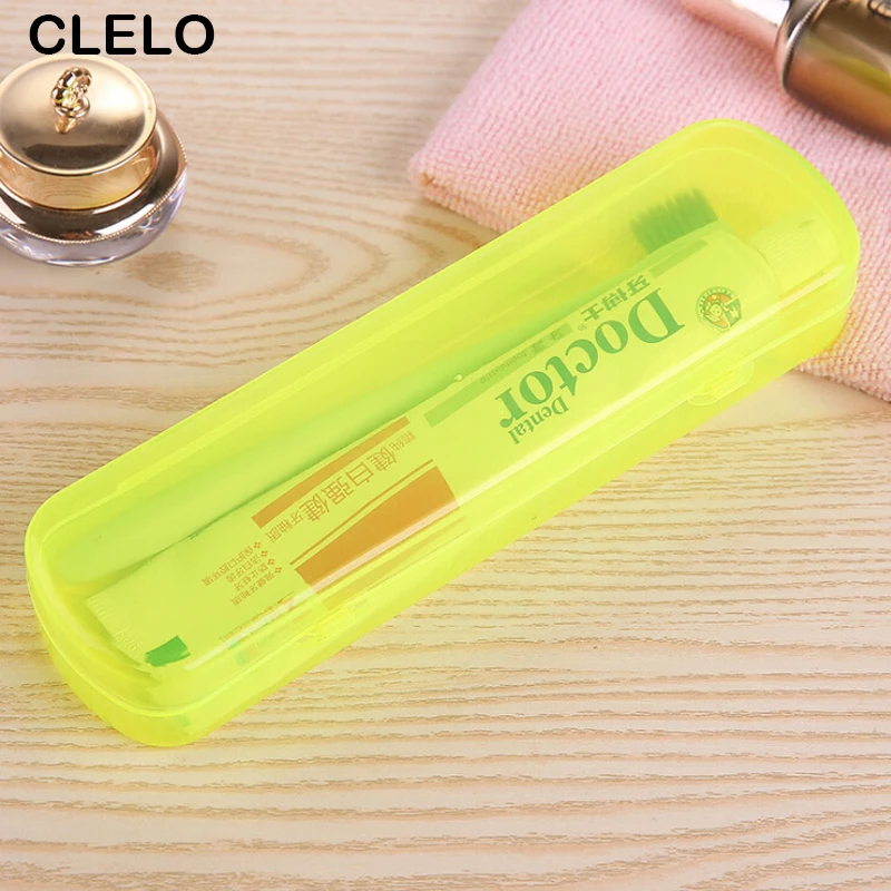 

CLELO Portable Travel Toothbrush Holder Box Protect Toothpaste Toothbrush Case Travel Accessories organizador box
