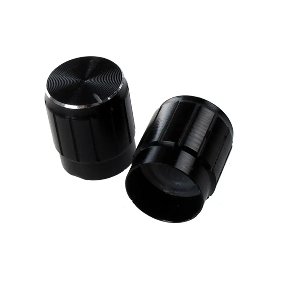 

Top quality 10 Pcs Black Metal 6mm Knurled Shaft Insert Dia. Potentiometer Control Knobs
