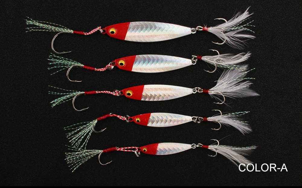 Spinpoler Flat Side Vertical Irons Jigs Metal Spoon Fishing Lure Shore Cast Laser Iron Lure Isca Spinner Jigging Bait 7g to 31g  (5)