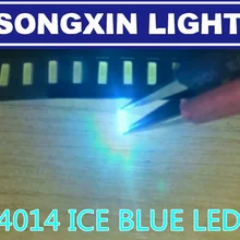 XIASONGXIN светильник 100 шт. 4014 Ледяной Синий светодиодный SMD Небесно-Голубой 22-24lm 3,0-3,2 V автомобильный светильник с бусинами RoHs