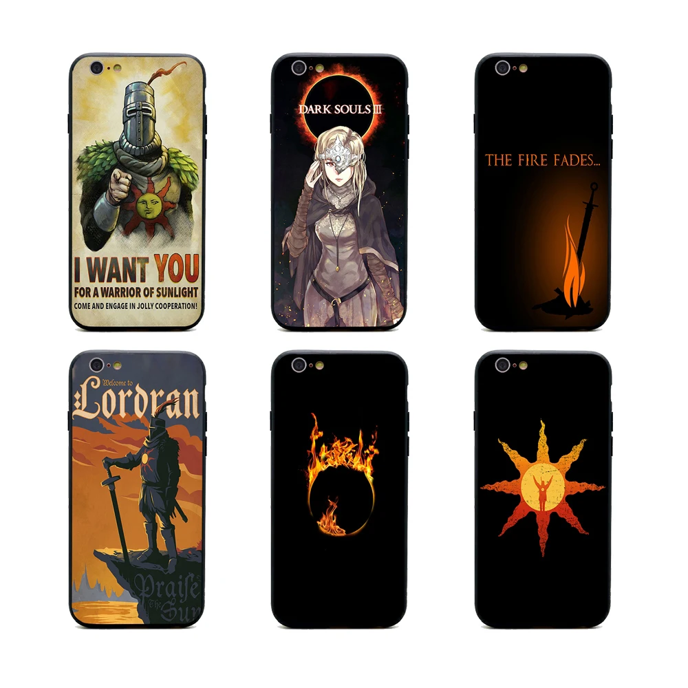 Чехол для мобильного телефона dark souls remastered TPU + PC черные чехлы iPhone X 6 6s 7 8 plus Apple 5 5S se