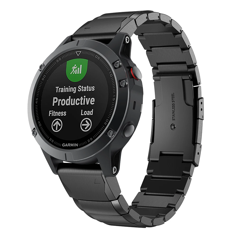 22 мм Нержавеющая сталь ремешок для наручных gps-часов Garmin Fenix 5x/6/5/Forerunner 935 945 ремешок для fitbit Смарт Браслет Quick Fit ремешок для часов из нержавеющей стали Correa