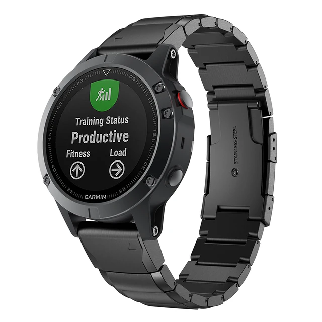 22MM Stainless Steel Band for Garmin Fenix 5 6 5Plus Forerunner 935 945 Strap Smart Bracelet Quick Fit Metal Watchband Correa AliExpress