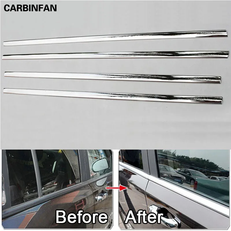 

Stainless Steel Low Bottom Window Frame Sill Trims Chromium Styling Exterior 4Pcs/Set For Jeep Compass 2011 2012 2013 2014