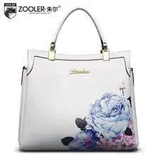 2016 New zooler genuine leather women bag designers brand designers fashion printing quality women leather handbags shoulder bag