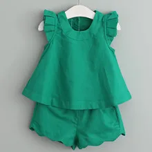 Nerlero/комплекты одежды для девочек, новая летняя детская одежда, модная комбинированная дизайнерская футболка+ повседневные штаны, костюм с бантом, комплекты для детей из 2 предметов