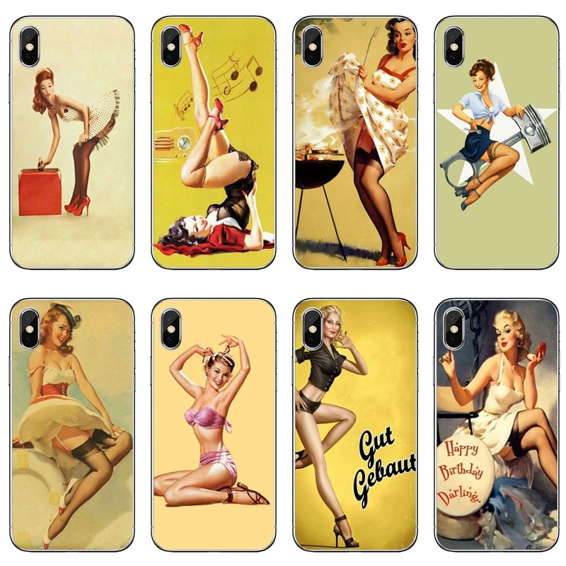 

Classic Pin Up Girls vintage For Xiaomi Redmi S2 5 plus 6A 4A 4x Note 3 4 5 5A 6 Pro Pocophone F1 TPU Soft phone cover case