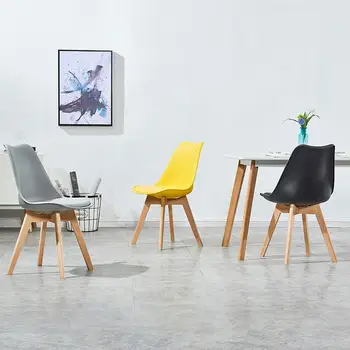 

Nordic dining chair simple modern chair negotiation desk chair fast food restaurant wood dining chair home