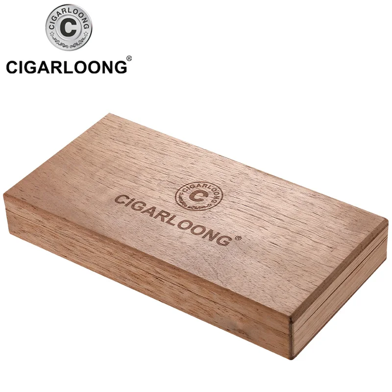 CIGARLOONG Cigar Box Cedar Wood Portable 5 sticks cigar humidor case