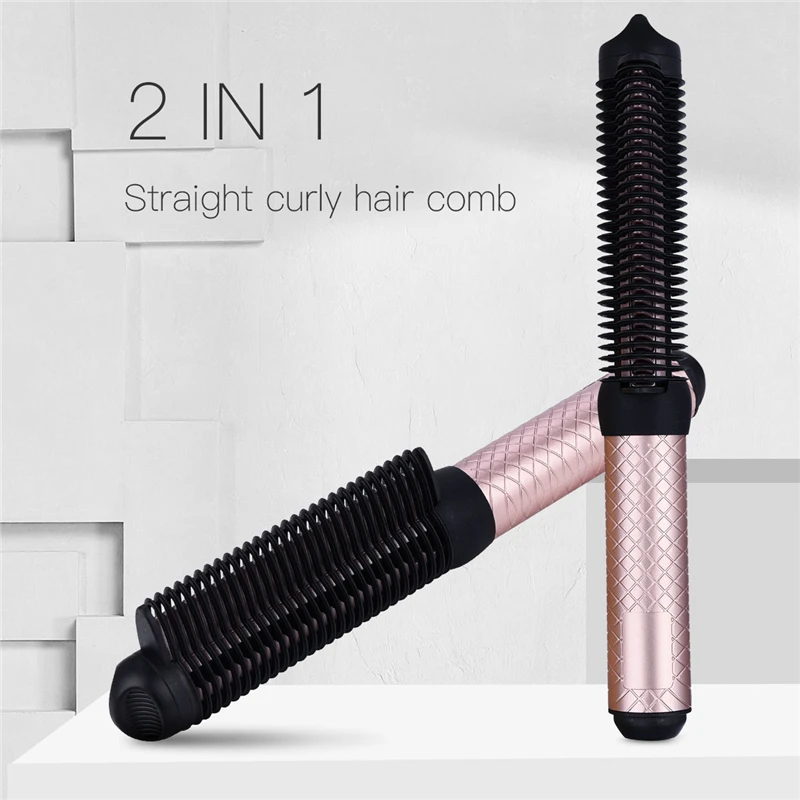 

2 in 1 Professional Hair Straightener and Curler Comb Dry and Wet Dual Use with 3 Level Temperature Adjusting Styling Tools 40