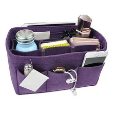 Multi-functional Felt Makeup Bag Organizer Insert Bag Handbag Organizer Insert Travel Cosmetic Bag Girl Toiletry Storage Bags