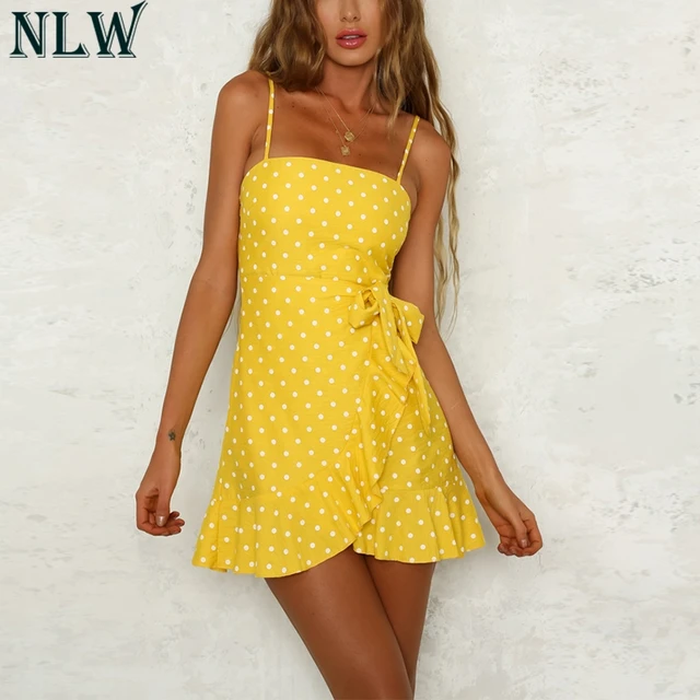 Spaghetti Strap Wrap Dress