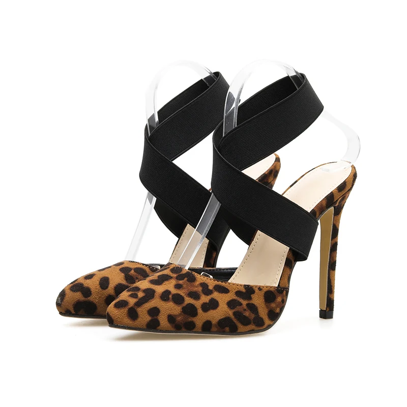 Г., женские летние леопардовые сандалии на высоком каблуке 11,5 см под змеиную кожу пикантные женские леопардовые туфли-лодочки женские туфли с эластичным ремешком Scarpins