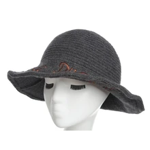 Вязаная пряжа ведро шапки; сезон осень-зима унисекс Открытый холодное ведро шляпы китайский дракон письмо Панама с вышивкой