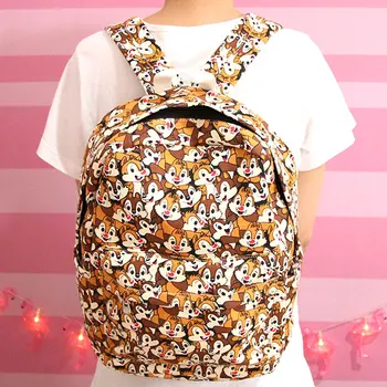 

2019 Squirrel 15" Zipper Canvas Backpacks Rucksacks Cartoon School Backpack Casual student Bags travel Knapsack Unisex Gifts New