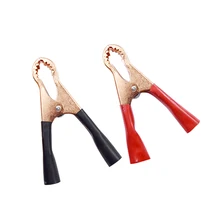 XINPUGUANG 10 pcs IMC 2 Par Cobre Banhado Duplas Clipes Bateria de Carro Jacaré Grampos 50A aliminum Vermelho & Preto à prova d' água bolsa(China)