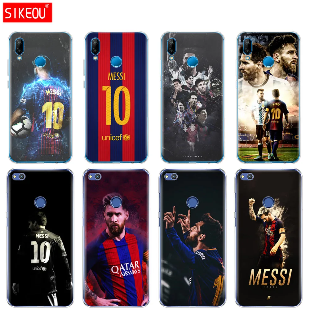 

Silicone Cover Phone Case For Huawei P20 P7 P8 P9 P10 Lite Plus Pro 2017 p smart 2018 Lionel Messi