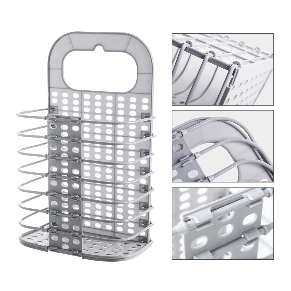 تعوق أشتات تخزين طوي تصميم غسل الملابس يعوق الحمام مساحة للتخزين جدار شنقا سلة الغسيل الملابس القذرة