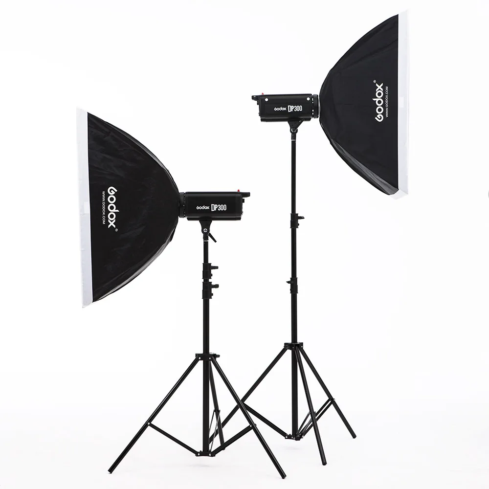 

godox dp300w flash softbox photography light photographic equipment lamp set studio lights