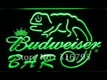 

442 BAR Budweiser Lizard Beer LED Neon Light Signs with On/Off Switch 20+ Colors 5 Sizes to choose