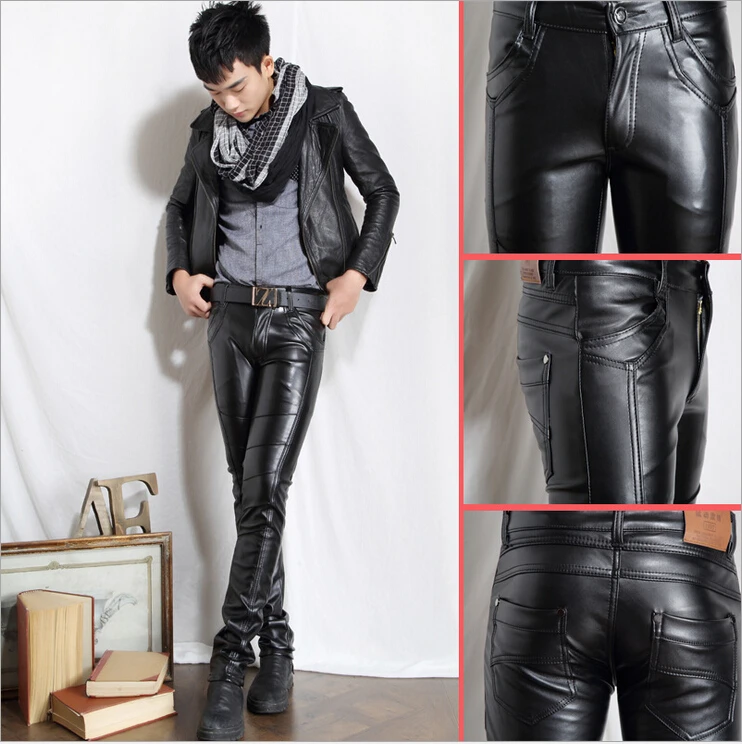 leather jeans mens skinny
