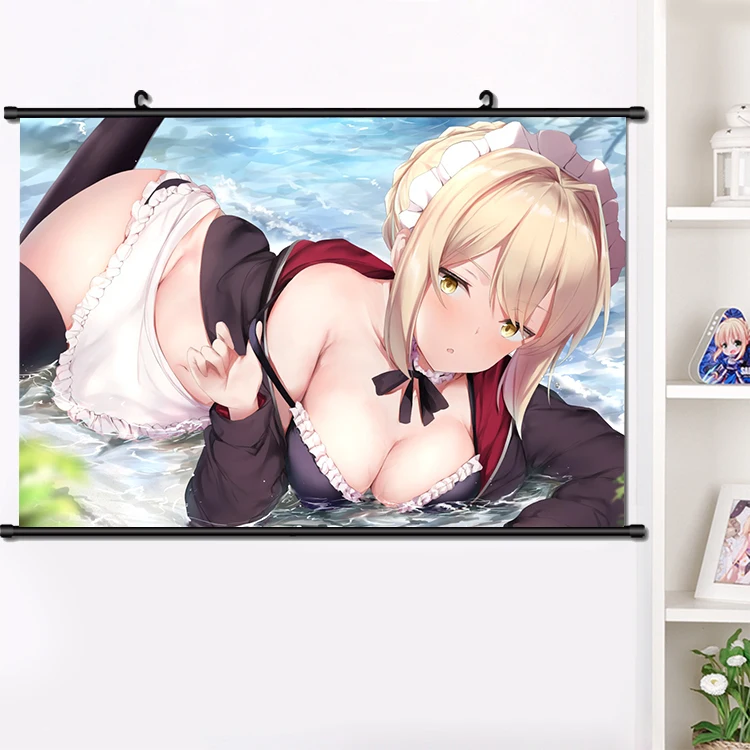 Японская игра-аниме Fate/stay night Saber Alter FGO настенный Свиток Плакат манга настенные подвесные плакаты украшение дома 40*60 см