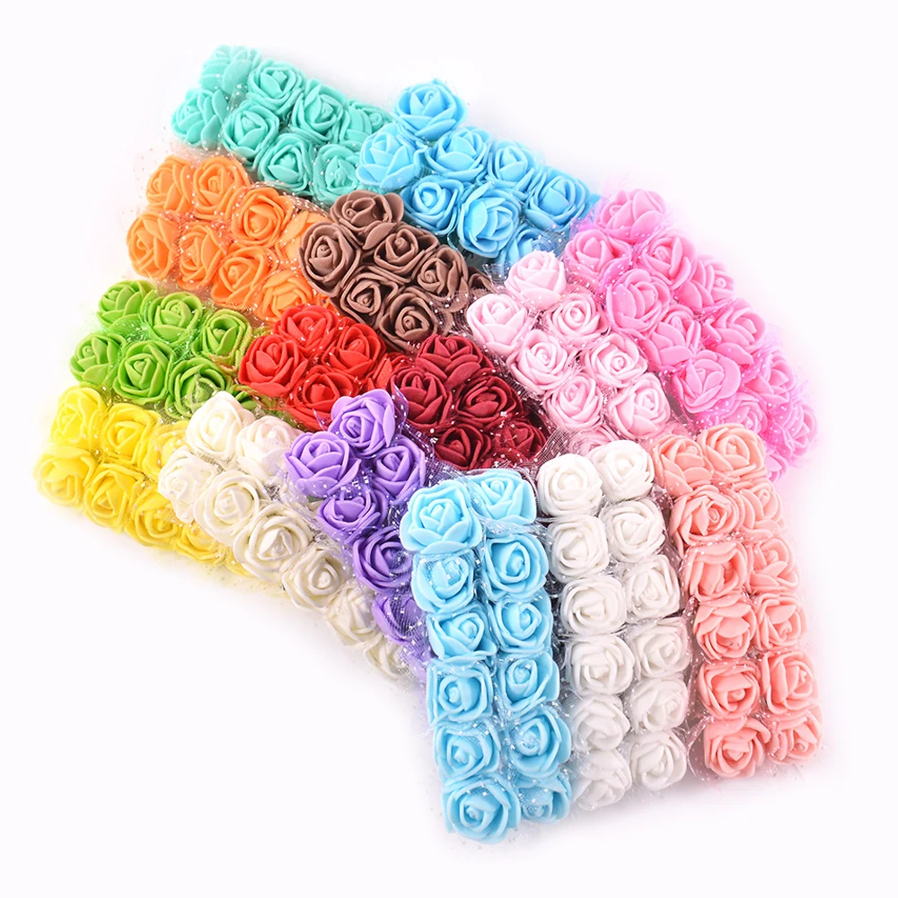 12Pcs/Lot Mini Lace Foam Rose Artificial Flower for Wedding Home Decoration DIY Craft Wreath Gift Decor Fake Flower Scrapbooking 12Pcs/Lot Mini Lace Foam Rose Artificial Flower for Wedding Home Decoration DIY Craft Wreath Gift Decor Fake Flower Scrapbooking