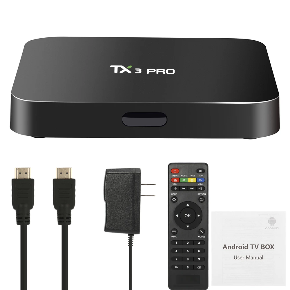 TX3 PRO Android 7,1 ТВ Box Amlogic S905W Quad-core 64bit H.265 Dlna Wi-Fi LAN Smart Media Player 1 ГБ/8 ГБ Декодер каналов кабельного телевидения компьютерной приставки к телевизору