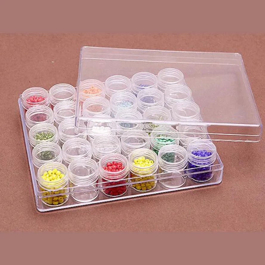 

30/60 pcs diamond painting tools beads container rhinestone diamond embroidery tool stone storage diamond painting accessories