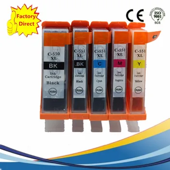 

PGI-550 CLI-551 BK PGI550 PGI 550 Ink Cartridge Replacement For Pixma MX-725 IX-6850 IP-8750 MG 5450 5550 6350 Printer
