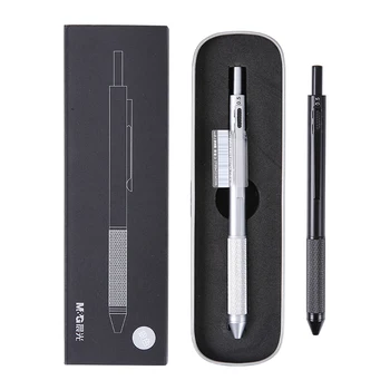 M&G 3+1 Multi Function Pen 3 Color Ball Pens plus Mechanical Pencil 1.0mm/0.5mm Magic Metal Multifunctional Pencils Andstal 1