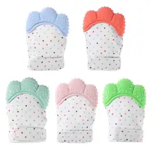 

Silicone Teether Baby Pacifier Glove Teething Chewable Infant Nursing Teether Beads BPA Free luva mordedor