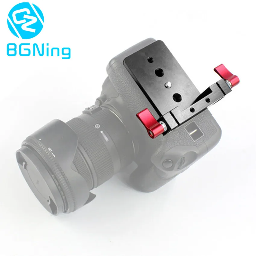 Tripod Mount Plate Base Mount Adapter Rod Clamp Railblock Block For