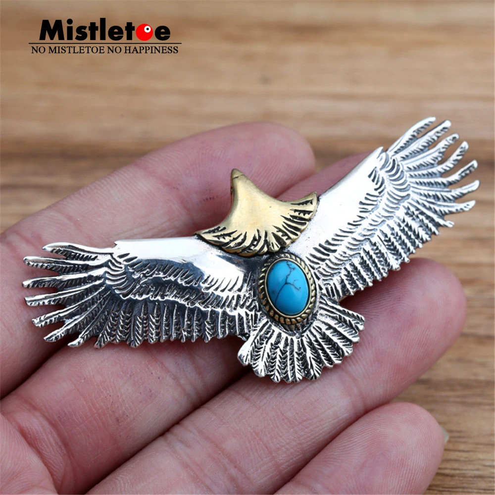 

Genuine 925 Sterling Silver Vintage Punk Locomotive Animal Indian Eagle Pendant For Women Men Necklace Jewelry Thai