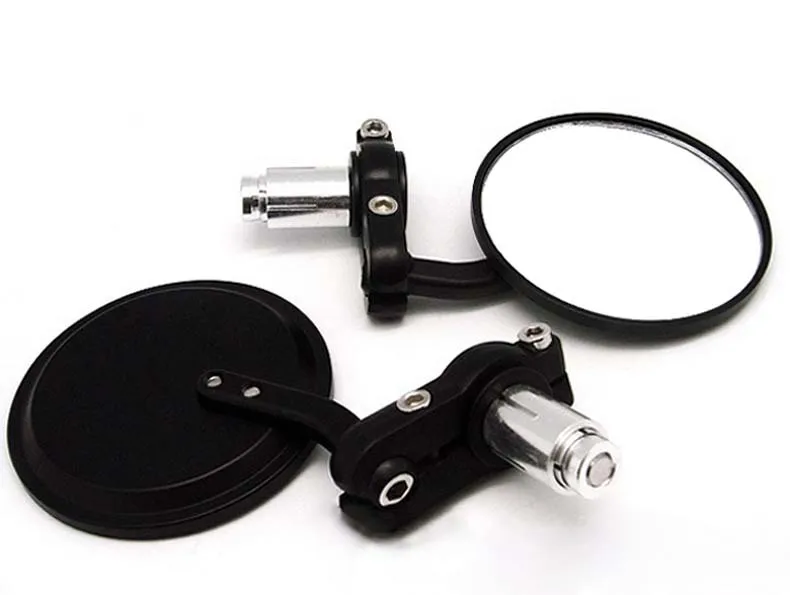 

Black 7/8" Bar End Mirrors Round 3" For BMW K R S 75 80 100 1100 1200 1300 1600