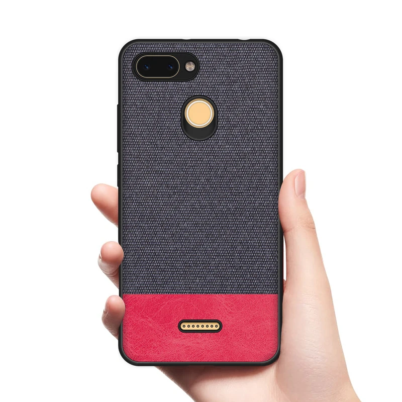 

For Xiaomi Redmi 6 Case Cover Shockproof Redmi 6A S2 Red mi go Back Cover Fabric Cloth Protective Cases For Redmi 6 Pro Case