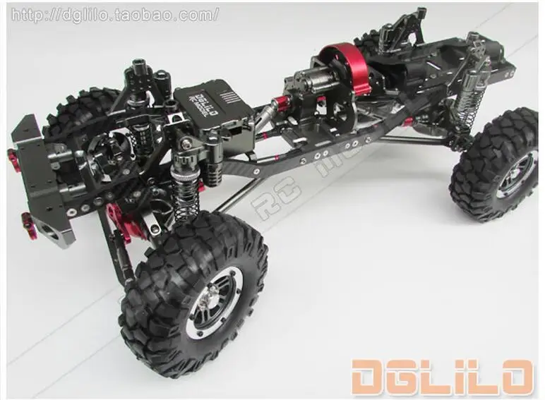 ALLOY CHASSIS DROP or LIFT KIT FOR RC Rock Crawler SCX10 Black m L14 