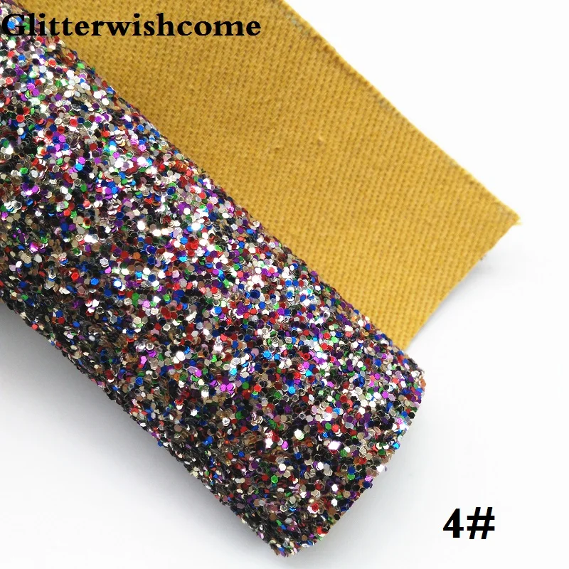 Glitterwishcome 30X134 см мини ролл винил для Луки, с эффектом блестящей кожи ткань с подходящей подложкой Луки, GM078 - Цвет: 4