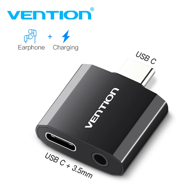 Адаптер Vention с USB Type C на 3 5 мм AUX аудио USB3.1 разъем для наушников Xiaomi 6 Note MIX HUAWEI P20 Pro c