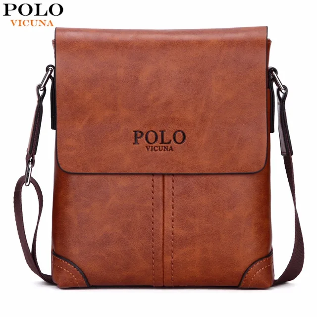 VICUNA POLO Durable Frosted Leather Men Messenger Bags Vintage Famous ...