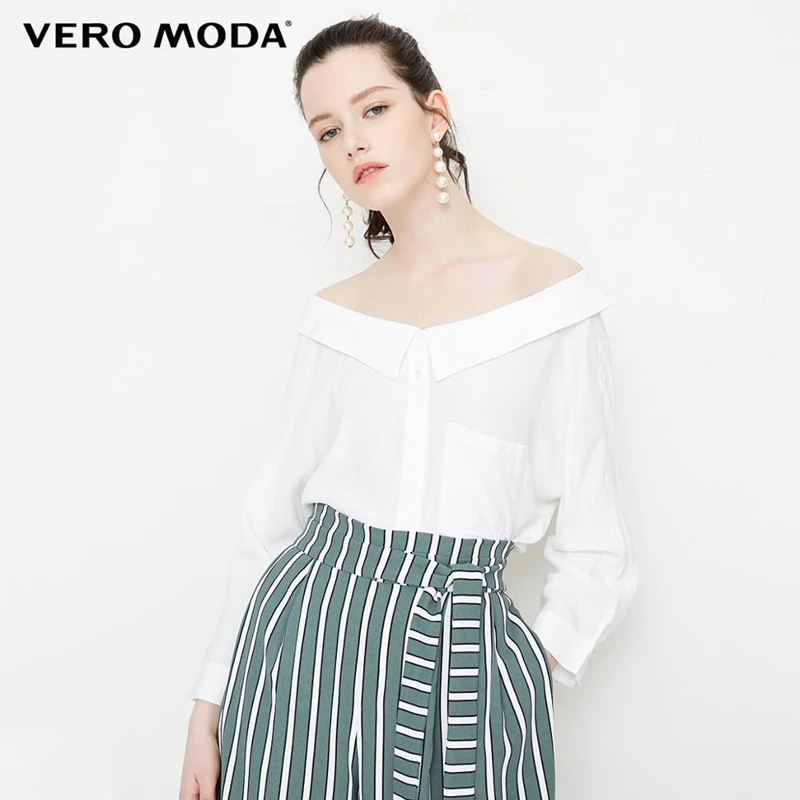 Vero Moda женская блузка с короткими рукавами и вырезом лодочкой | 318231585