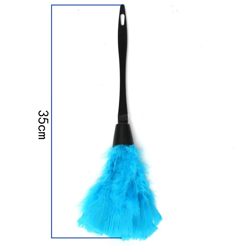 1pcs Feather Duster Household Dusting Brush With Black Plastic Handle Household Cleaning Tool 5colors
