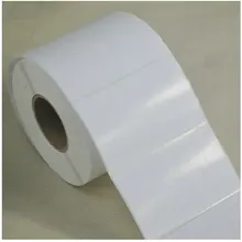 Глянцевые белые наклейки-этикетки из ПЭТ 80 мм x 60 мм 1000 штук водонепроницаемые непромокаемые маслостойкие наклейки для домашних животных для электронных продуктов