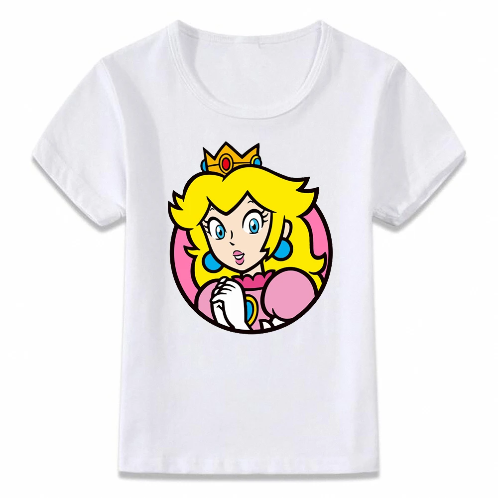 

Kids Clothes T Shirt Princess Peach Lovely T-shirt for Boys and Girls Toddler Shirts Tee